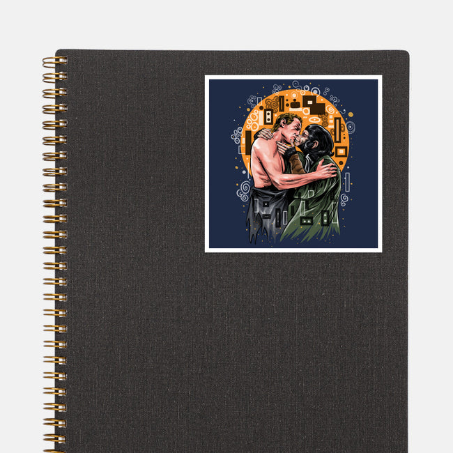 Kiss For The Planet Of The Apes-None-Glossy-Sticker-zascanauta