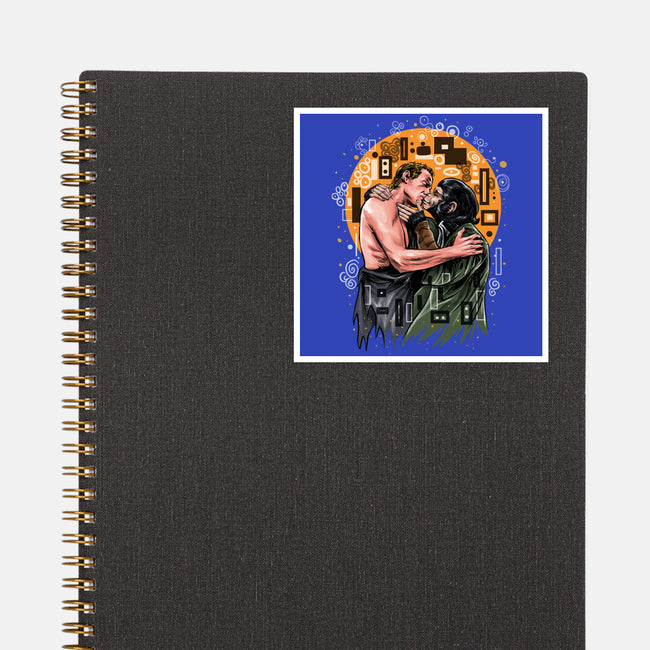 Kiss For The Planet Of The Apes-None-Glossy-Sticker-zascanauta