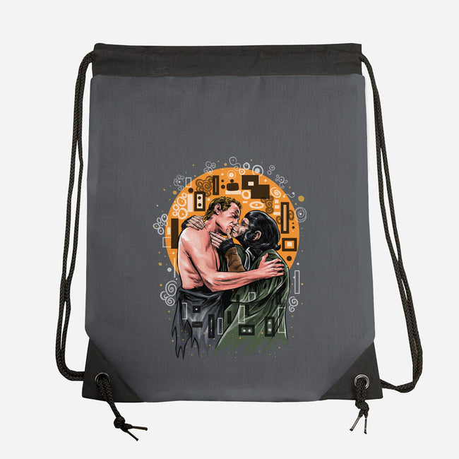 Kiss For The Planet Of The Apes-None-Drawstring-Bag-zascanauta