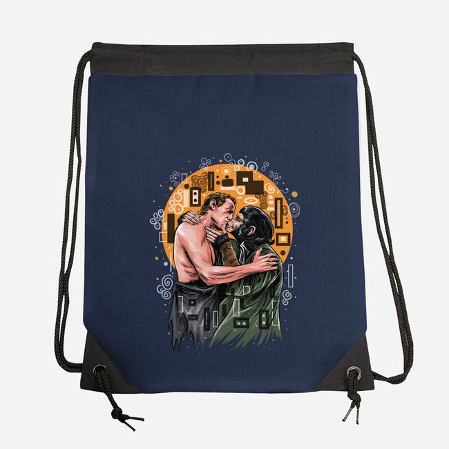 Kiss For The Planet Of The Apes-None-Drawstring-Bag-zascanauta