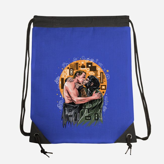 Kiss For The Planet Of The Apes-None-Drawstring-Bag-zascanauta