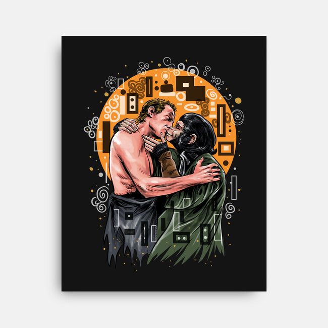 Kiss For The Planet Of The Apes-None-Stretched-Canvas-zascanauta