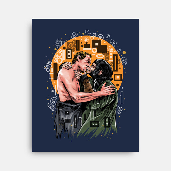 Kiss For The Planet Of The Apes-None-Stretched-Canvas-zascanauta