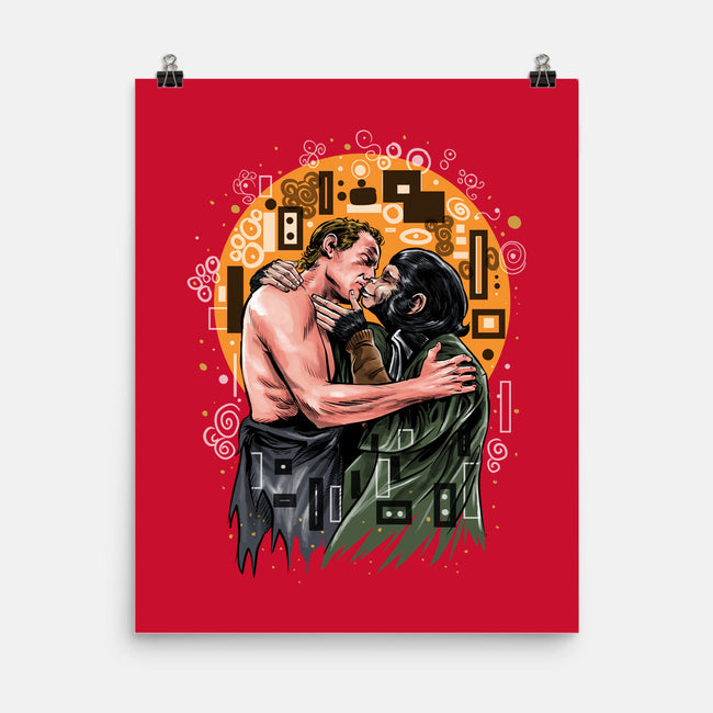 Kiss For The Planet Of The Apes-None-Matte-Poster-zascanauta
