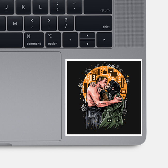 Kiss For The Planet Of The Apes-None-Glossy-Sticker-zascanauta