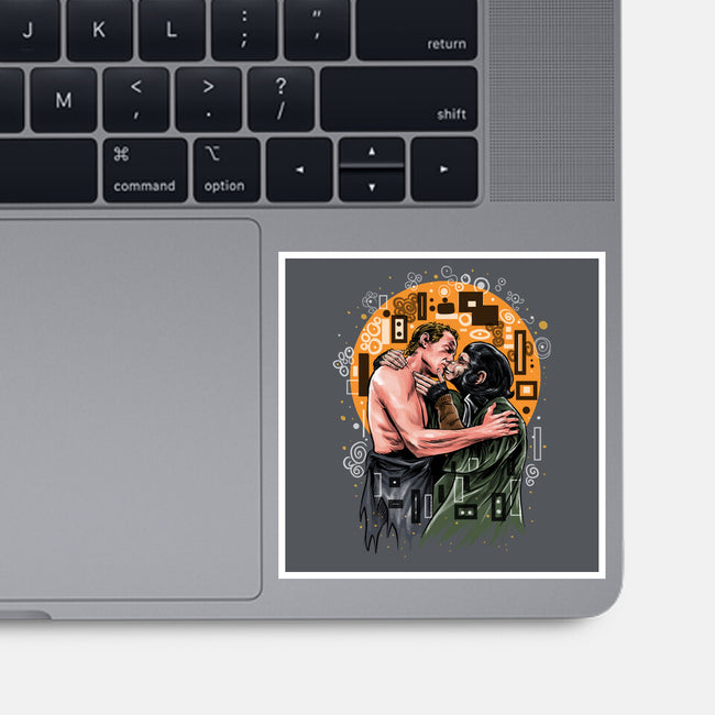 Kiss For The Planet Of The Apes-None-Glossy-Sticker-zascanauta