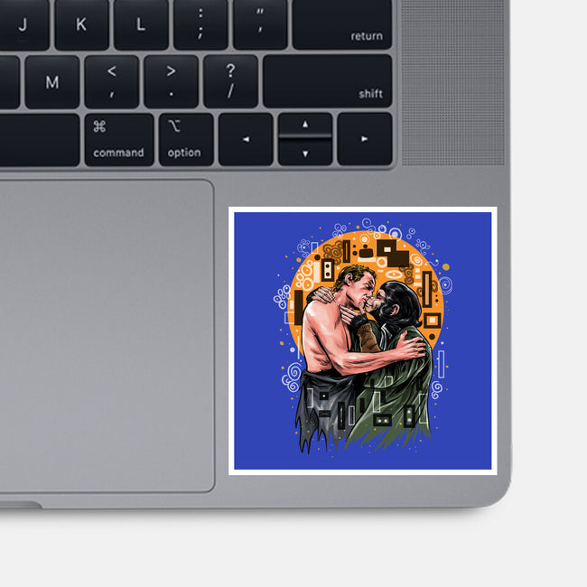 Kiss For The Planet Of The Apes-None-Glossy-Sticker-zascanauta