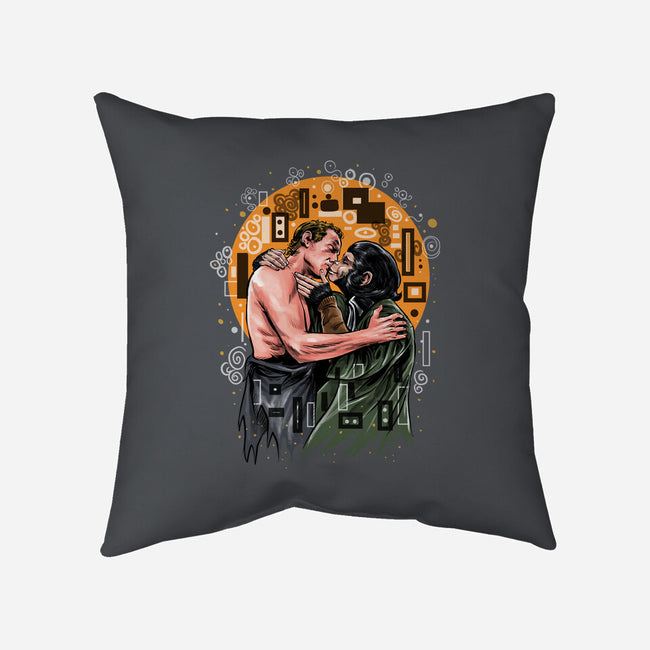 Kiss For The Planet Of The Apes-None-Removable Cover w Insert-Throw Pillow-zascanauta