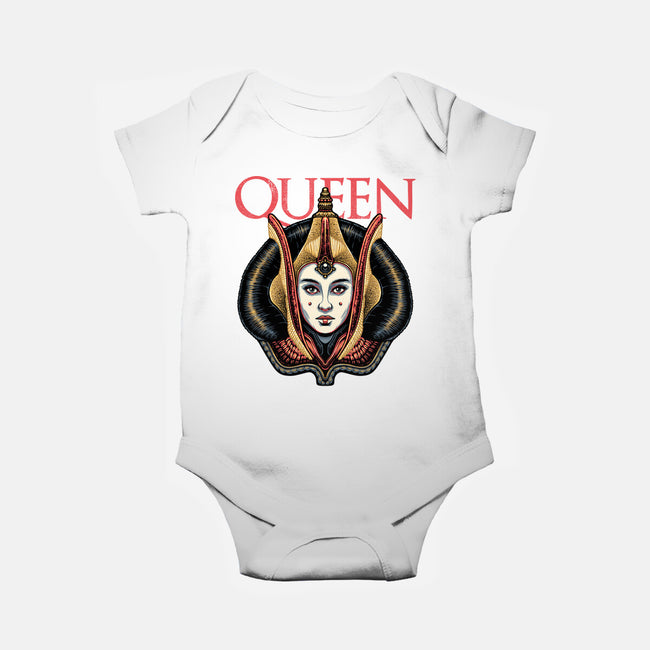 The Galactic Queen-Baby-Basic-Onesie-glitchygorilla