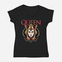 The Galactic Queen-Womens-V-Neck-Tee-glitchygorilla