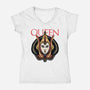 The Galactic Queen-Womens-V-Neck-Tee-glitchygorilla