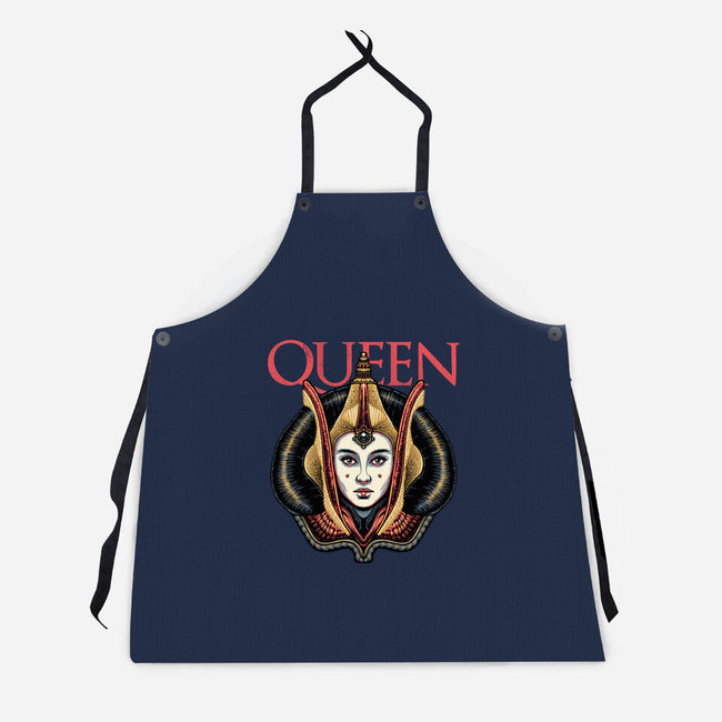 The Galactic Queen-Unisex-Kitchen-Apron-glitchygorilla