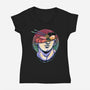Ramen On My Mind-Womens-V-Neck-Tee-glitchygorilla