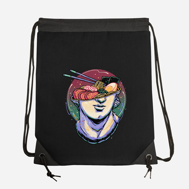 Ramen On My Mind-None-Drawstring-Bag-glitchygorilla