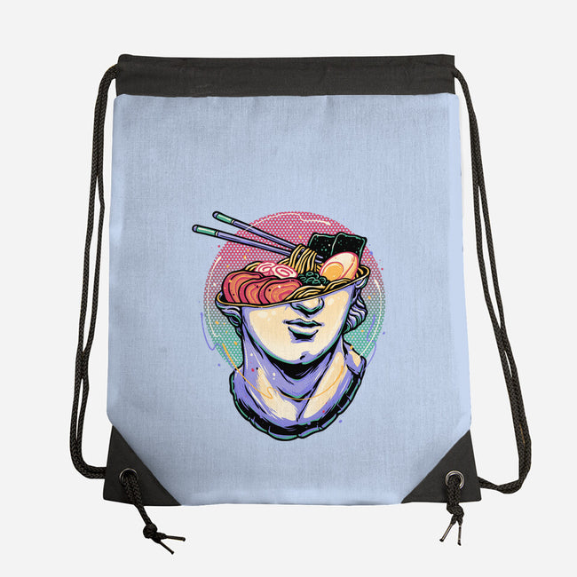 Ramen On My Mind-None-Drawstring-Bag-glitchygorilla
