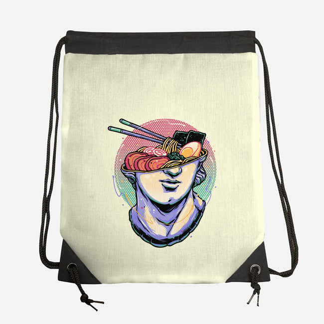 Ramen On My Mind-None-Drawstring-Bag-glitchygorilla
