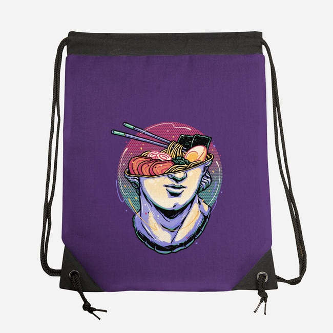 Ramen On My Mind-None-Drawstring-Bag-glitchygorilla