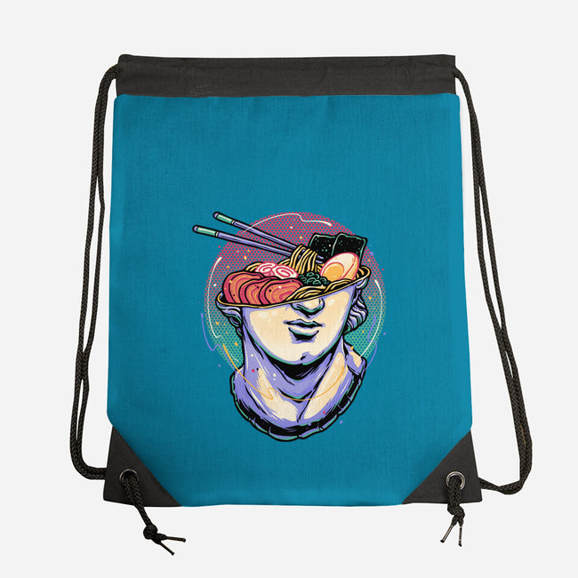 Ramen On My Mind-None-Drawstring-Bag-glitchygorilla