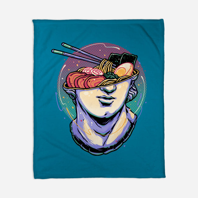 Ramen On My Mind-None-Fleece-Blanket-glitchygorilla