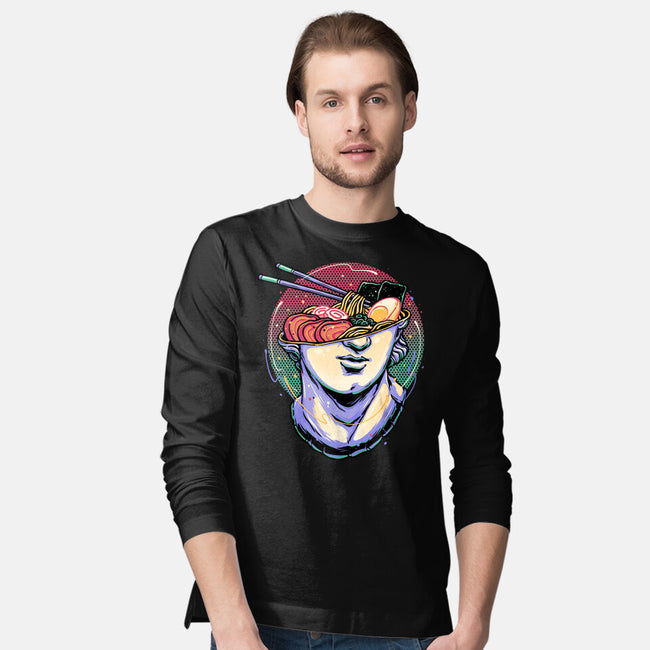 Ramen On My Mind-Mens-Long Sleeved-Tee-glitchygorilla