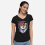 Ramen On My Mind-Womens-V-Neck-Tee-glitchygorilla