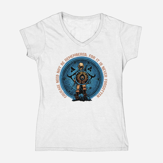 Courage From Within-Womens-V-Neck-Tee-glitchygorilla