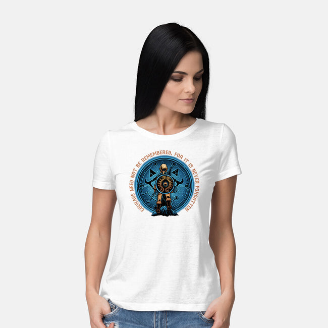 Courage From Within-Womens-Basic-Tee-glitchygorilla