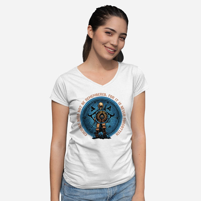 Courage From Within-Womens-V-Neck-Tee-glitchygorilla