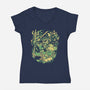 Giant Time Hero-Womens-V-Neck-Tee-Estudio Horta