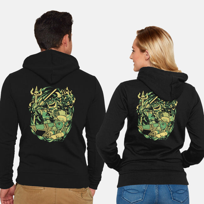 Giant Time Hero-Unisex-Zip-Up-Sweatshirt-Estudio Horta
