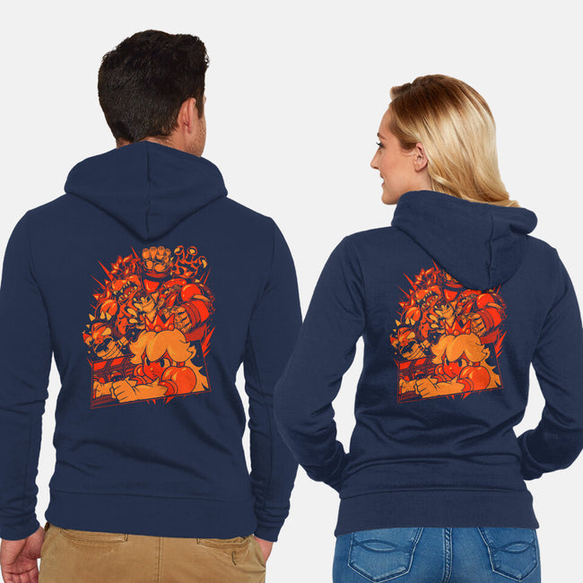 Giant Plumber-Unisex-Zip-Up-Sweatshirt-Estudio Horta