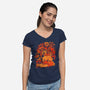 Giant Plumber-Womens-V-Neck-Tee-Estudio Horta