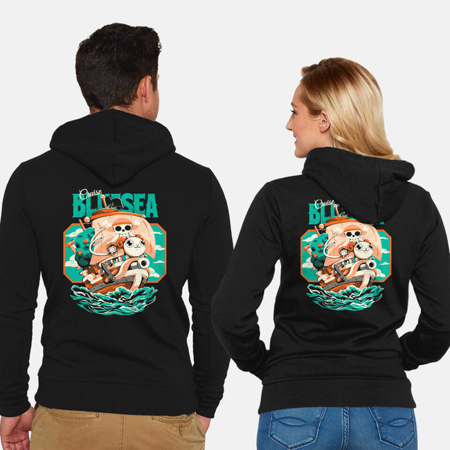 Blue Sea Cruise-Unisex-Zip-Up-Sweatshirt-Estudio Horta