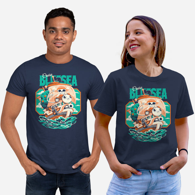 Blue Sea Cruise-Unisex-Basic-Tee-Estudio Horta
