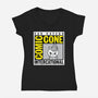 Comic Cone-Womens-V-Neck-Tee-imisko