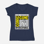 Comic Cone-Womens-V-Neck-Tee-imisko