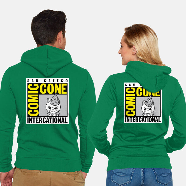 Comic Cone-Unisex-Zip-Up-Sweatshirt-imisko
