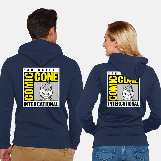 Comic Cone-Unisex-Zip-Up-Sweatshirt-imisko