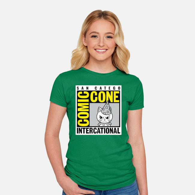 Comic Cone-Womens-Fitted-Tee-imisko