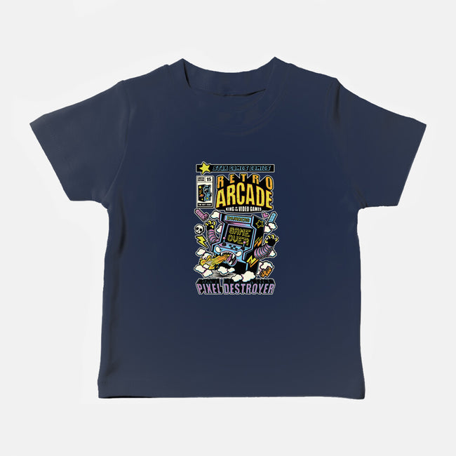 King Of The Video Games-Baby-Basic-Tee-FernandoSala