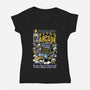 King Of The Video Games-Womens-V-Neck-Tee-FernandoSala