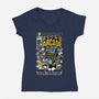 King Of The Video Games-Womens-V-Neck-Tee-FernandoSala