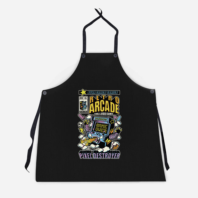 King Of The Video Games-Unisex-Kitchen-Apron-FernandoSala