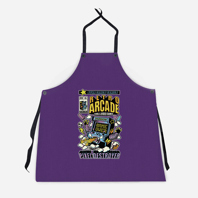 King Of The Video Games-Unisex-Kitchen-Apron-FernandoSala