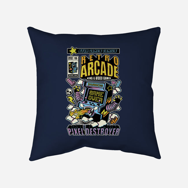 King Of The Video Games-None-Removable Cover w Insert-Throw Pillow-FernandoSala