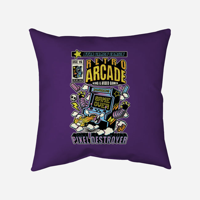 King Of The Video Games-None-Removable Cover w Insert-Throw Pillow-FernandoSala