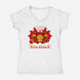 Total Rickall-Womens-V-Neck-Tee-demonigote
