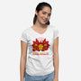 Total Rickall-Womens-V-Neck-Tee-demonigote