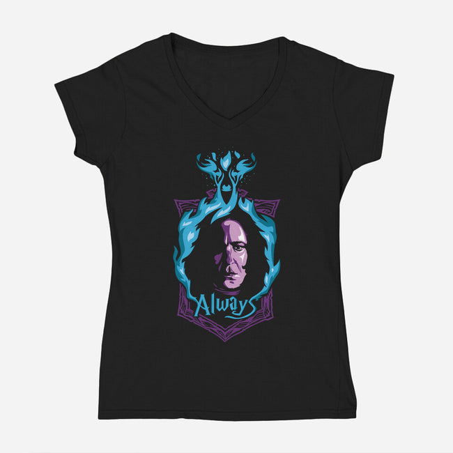 Always With Us-Womens-V-Neck-Tee-demonigote