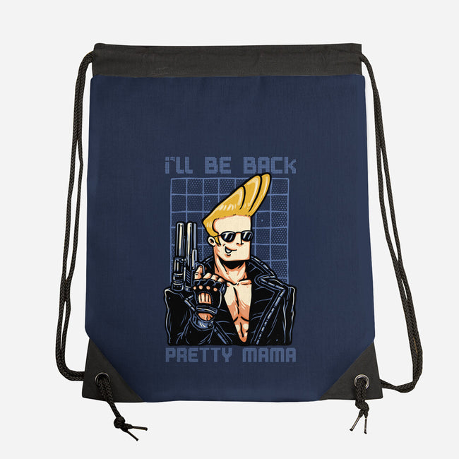 I’ll Be Back Pretty Mama-None-Drawstring-Bag-glitchygorilla